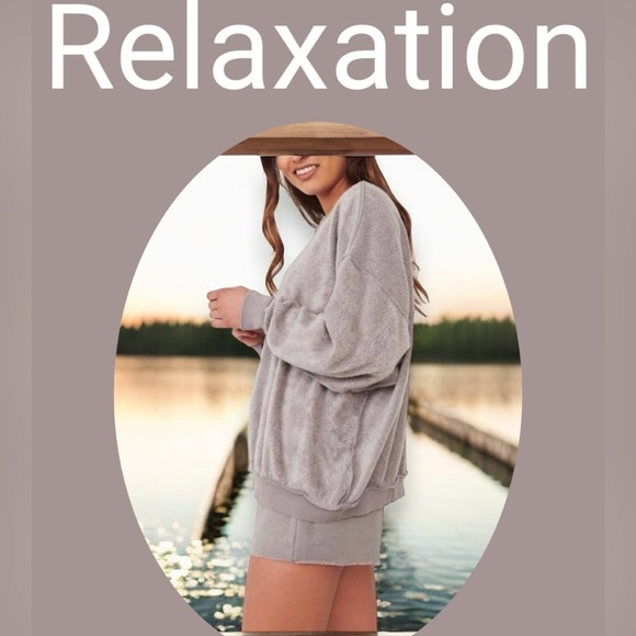 NWT Free People Kelly Sweatshirt in Graphite ~ size Small - Picture 9 of 14